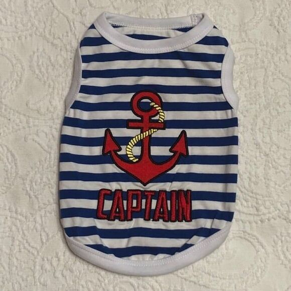 Dog Costume Tee Captain Size Medium - Picture 1 of 6
